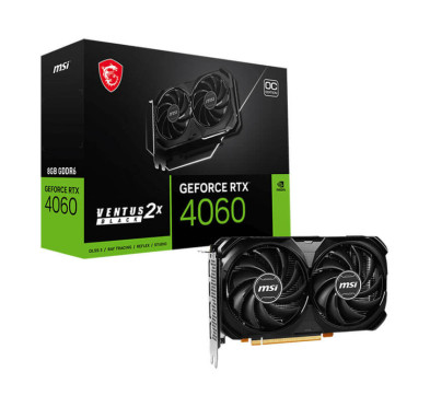 Carte graphique MSI GeForce RTX 4060 Ventus 2X Black OC - 8Go GDDR6