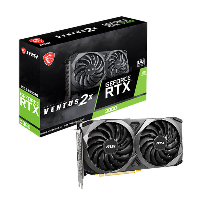 Carte graphique MSI GeForce RTX 3060 VENTUS 2X OC - 12Go GDDR6 Carte graphique MSI GeForce RTX 3060 VENTUS 2X OC - 12Go GDDR6