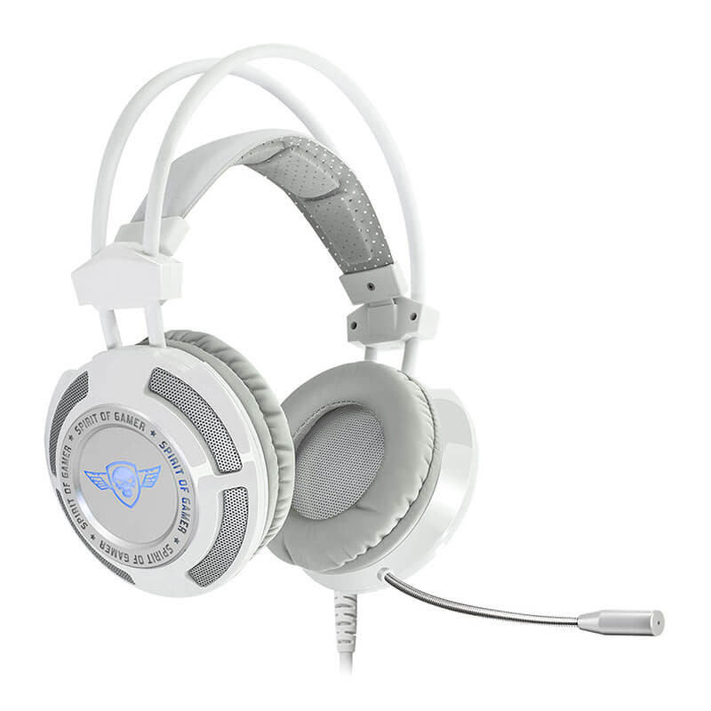 Casque Gaming Spirit of Gamer Elite-H70 - son surround 7.1 virtuel - Blanc