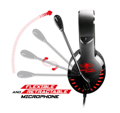 Casque-micro Gamer Spirit of Gamer PRO-H3 Multiplateforme - Noir & Rouge