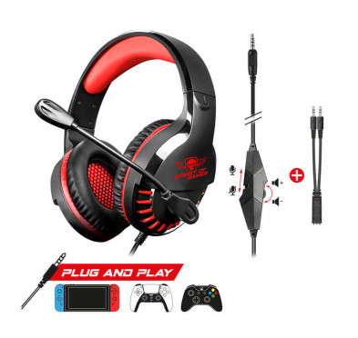 Casque-micro Gamer Spirit of Gamer PRO-H3 Multiplateforme - Noir & Rouge