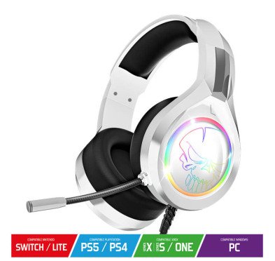 Casque Gamer Spirit of Gamer PRO-H8 Stéréo - Blanc RGB