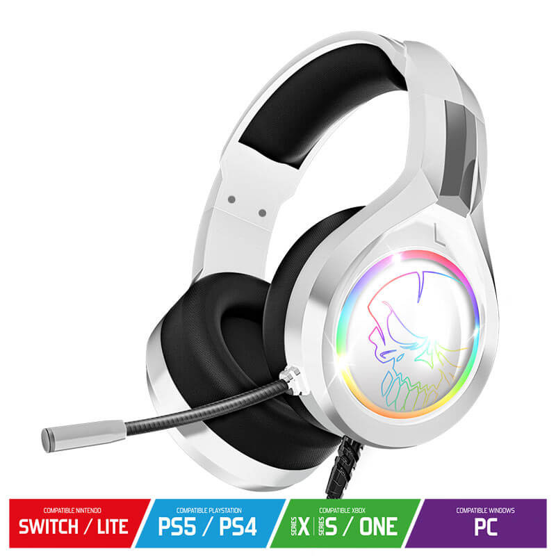 Casque Gamer Spirit of Gamer PRO-H8 Stéréo - Blanc RGB