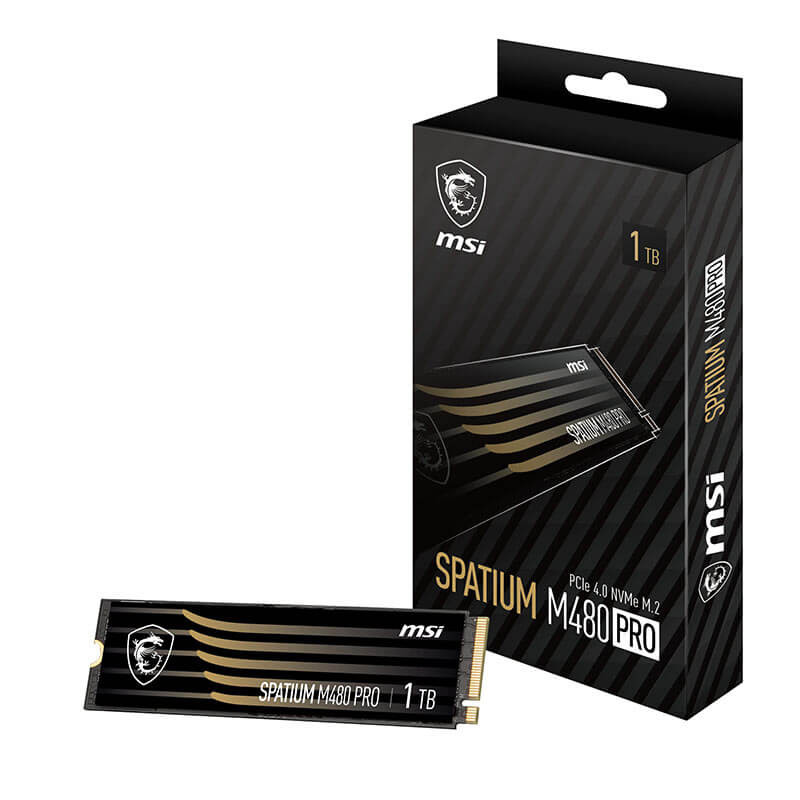 Disque dur interne SSD MSI Spatium M480 Pro PCIe 4.0 NVMe M.2 - 1To Disque dur interne SSD MSI Spatium M480 Pro PCIe 4.0 NVMe M.2 - 1To