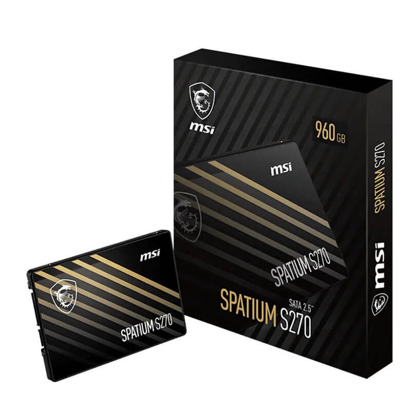 Disque dur interne SSD Sata 3 2.5" MSI Spatium S270 - 960Go Disque dur interne SSD Sata 3 2.5" MSI Spatium S270 - 960Go