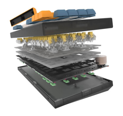 Clavier Gamer Mécanique AQIRYS Libertas, 100% Anti-ghosting, Dual Wireless