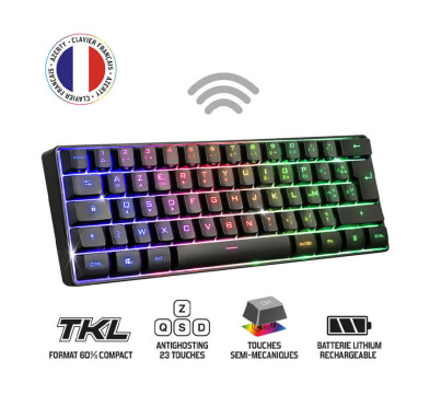 Clavier Gamer SOG - SEMI Mécanique sans fil ELITE-K50, RGB BLACK