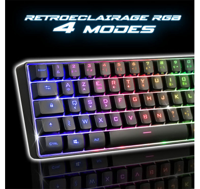Clavier Gamer SOG - SEMI Mécanique sans fil ELITE-K50, RGB BLACK