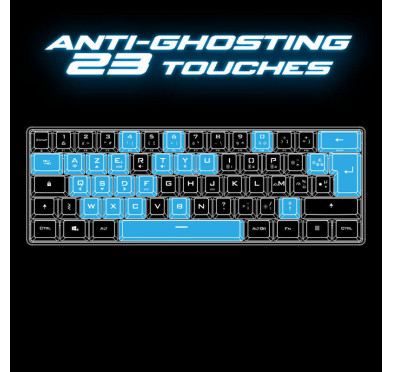 Clavier Gamer SOG - SEMI Mécanique sans fil ELITE-K50, RGB BLACK