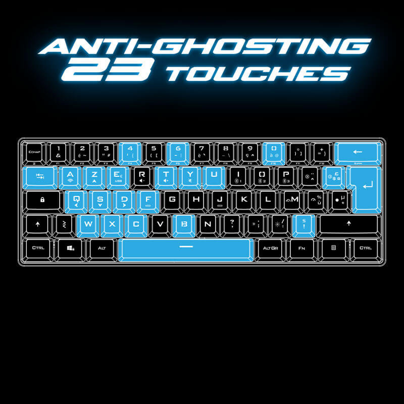 Clavier Gamer SOG - SEMI Mécanique sans fil ELITE-K50, RGB BLACK Clavier Gamer SOG - SEMI Mécanique sans fil ELITE-K50, RGB BLACK