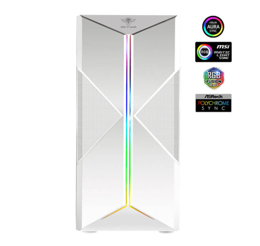Boitier Spirit of Gamer CLONE 3 ARTIC, Moyen tour, ATX, White