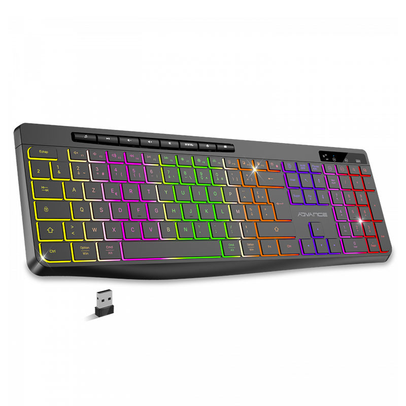 Clavier Gamer membrane sans fil Advance CLA-310BK - Antighosting