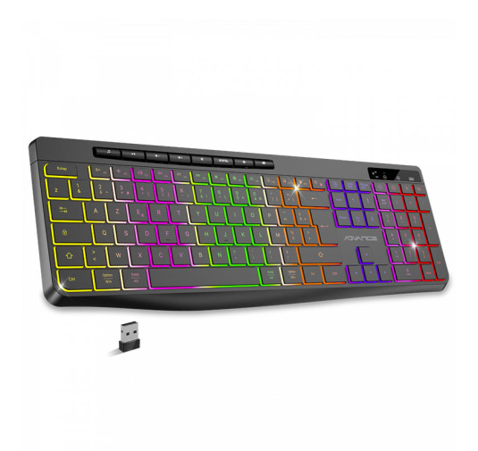 Clavier Gamer membrane sans fil Advance CLA-310BK - Antighosting