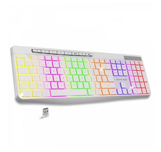Clavier Gamer membrane sans fil Advance CLA-310WT - Antighosting