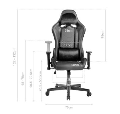 Chaise Gamer MARS GAMING MGC-PRO BY - Black & Yellow