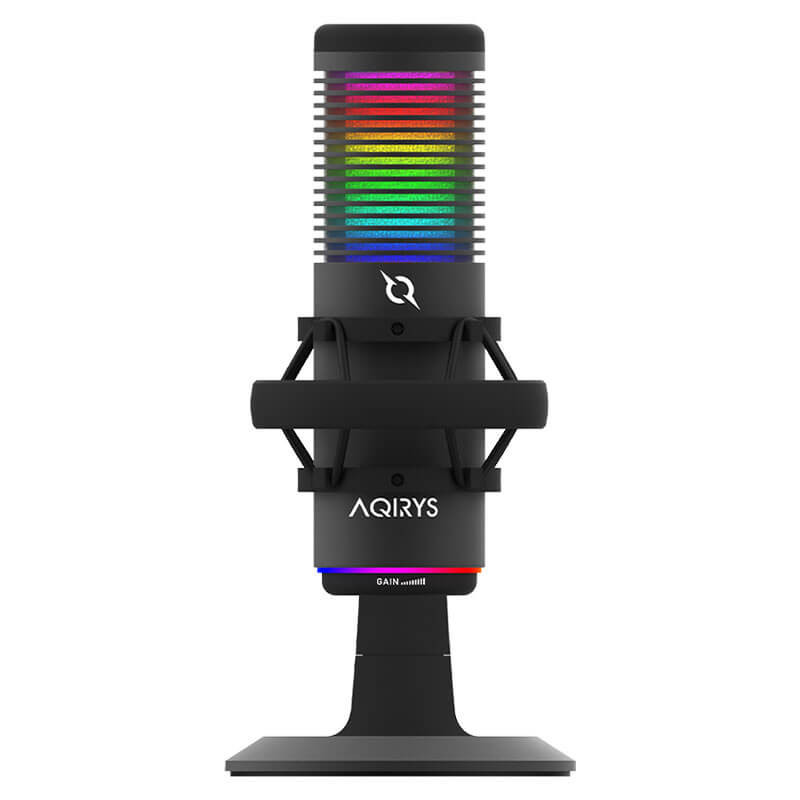 Micro Gamer AQIRYS GALILEO RGB, Double condensateur, Cardioïde et omnidirectionnel Micro Gamer AQIRYS GALILEO RGB, Double condensateur, Cardioïde et omnidirectionnel