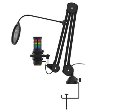Micro Gamer AQIRYS GALILEO RGB, Double condensateur, Cardioïde et omnidirectionnel