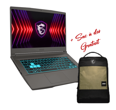 Pc Portable Gamer - MSI THIN 15 B13UCX-2606XFR, I7, 8Go, RTX 2050, 15.6" FHD
