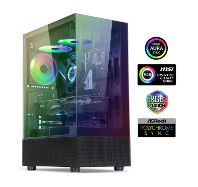 Boitier Spirit of Gamer SPECTRA DARK, ARGB, Moyen tour, ATX, Black