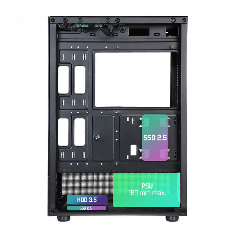 Boitier Spirit of Gamer SPECTRA DARK, ARGB, Moyen tour, ATX, Black