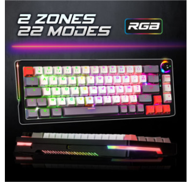 Clavier Gamer Mécanique SOG K600, tri-mode, RGB, Anti-Ghosting, Black