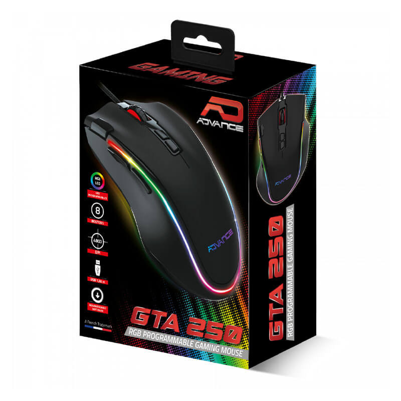 Souris Gamer Advance GTA 250, 8 Boutons (4800 dpi)