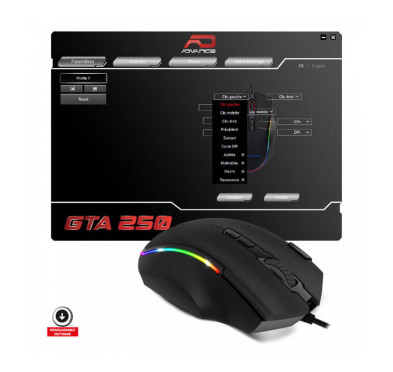 Souris Gamer Advance GTA 250, 8 Boutons (4800 dpi)