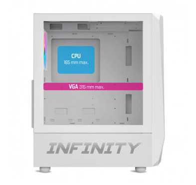 Boitier Spirit of Gamer INFINITY ARTIC, Moyen tour, ATX, Blanc