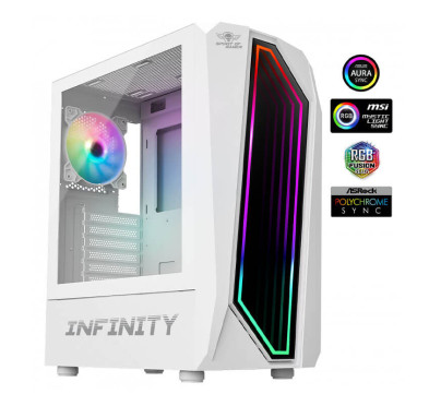 Boitier Spirit of Gamer INFINITY ARTIC, Moyen tour, ATX, Blanc