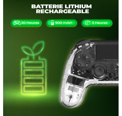 Manette Sans Fil Spirit Of Gamer NEON Bluetooth - RGB 10 modes