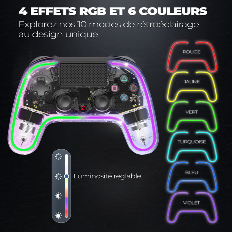 Manette Sans Fil Spirit Of Gamer NEON Bluetooth - RGB 10 modes Manette Sans Fil Spirit Of Gamer NEON Bluetooth - RGB 10 modes