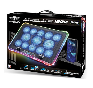 Refroidisseur pour pc portable de 17" - Spirit of Gamer Airblade 1300 RGB