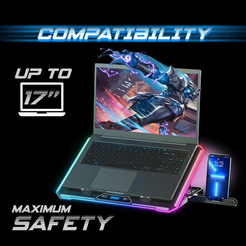 Refroidisseur pour pc portable de 17" - Spirit of Gamer Airblade 1300 RGB Refroidisseur pour pc portable de 17" - Spirit of Gamer Airblade 1300 RGB