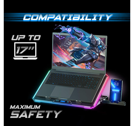 Refroidisseur pour pc portable de 17" - Spirit of Gamer Airblade 1300 RGB