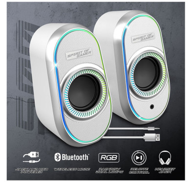 Haut parleur sans fil - Spirit of Gamer Fanatic 500 (Blanc)