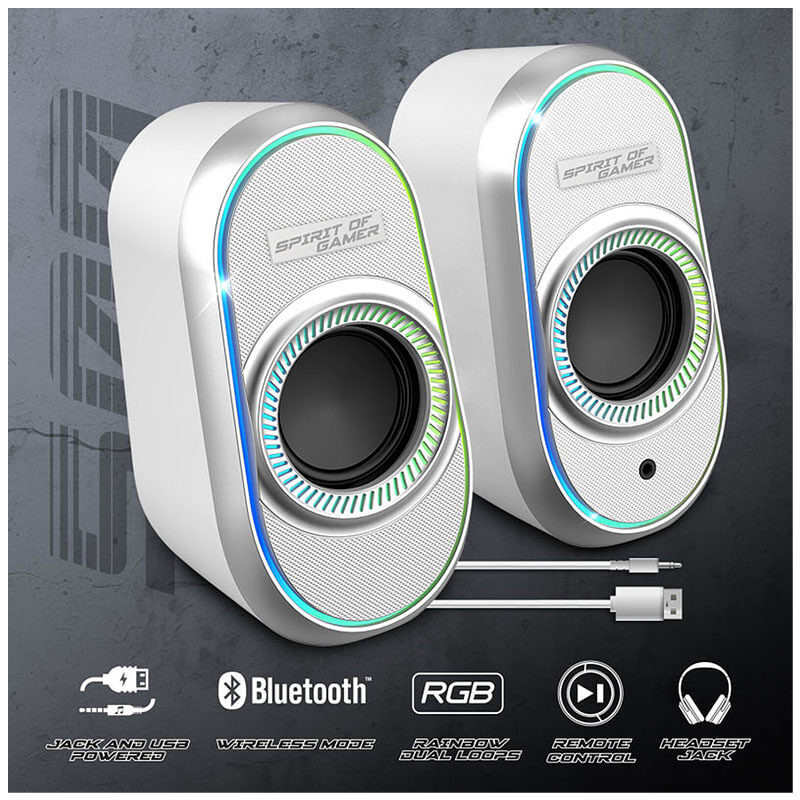 Haut parleur sans fil - Spirit of Gamer Fanatic 500 (Blanc)
