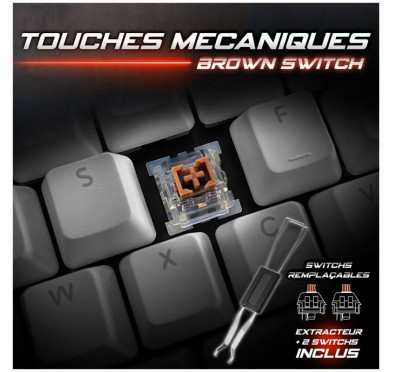 Clavier mécanique spirit of gamer Xpert-K350 Artic