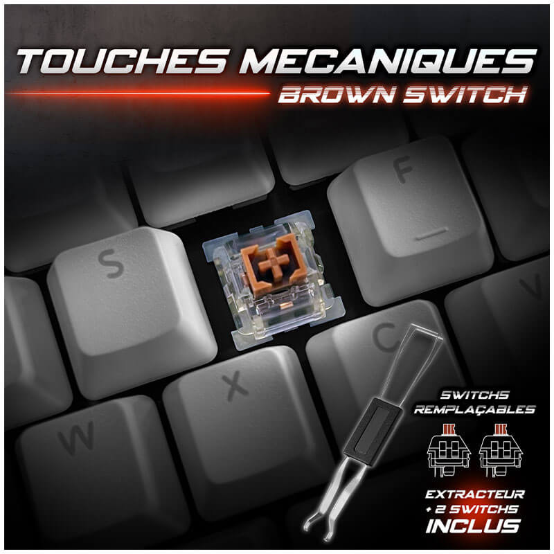 Clavier mécanique spirit of gamer Xpert-K350 Artic Clavier mécanique spirit of gamer Xpert-K350 Artic