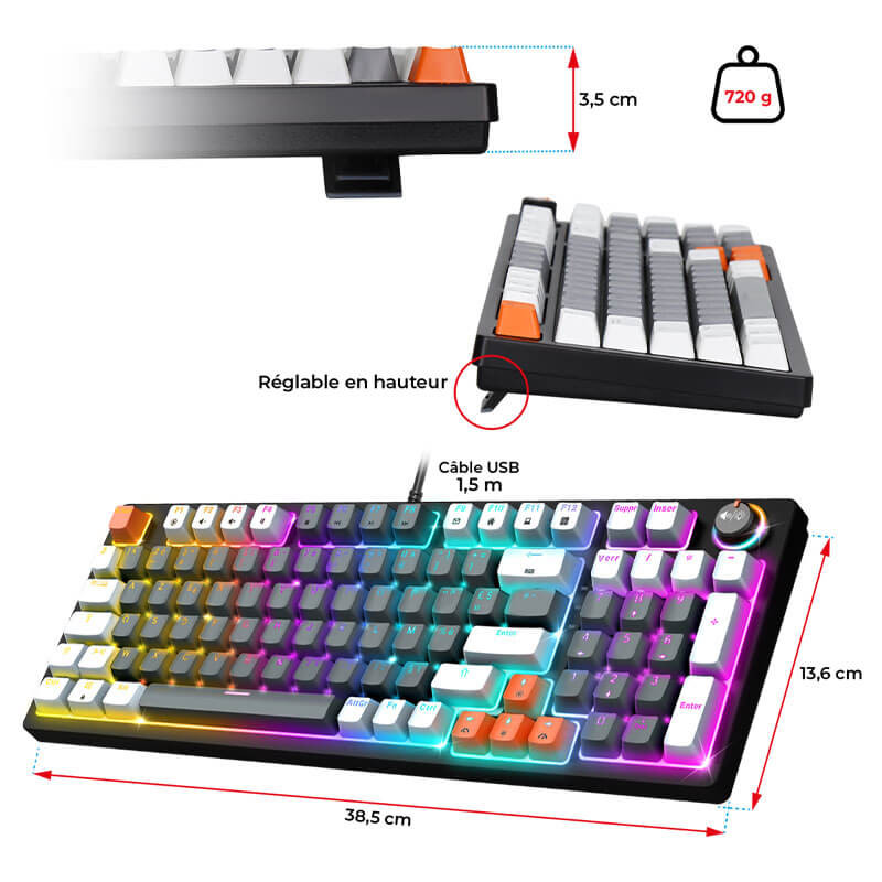 Clavier mécanique spirit of gamer Xpert-K350 - Black Clavier mécanique spirit of gamer Xpert-K350 - Black