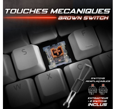 Clavier mécanique spirit of gamer Xpert-K350 - Black