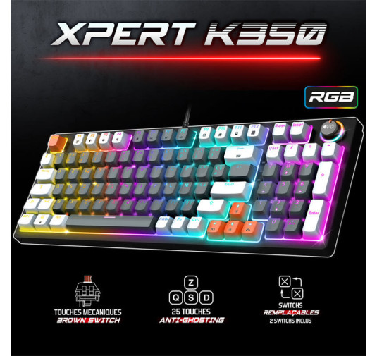Clavier mécanique spirit of gamer Xpert-K350 - Black