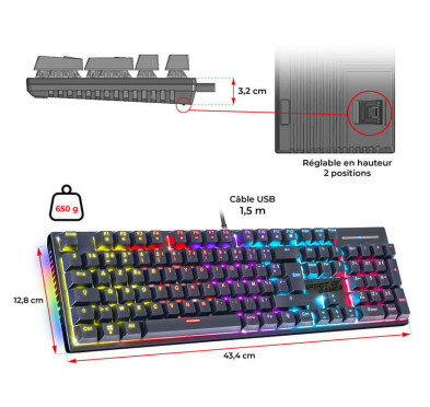 Clavier mécanique spirit of gamer XPERT-K250 - Black