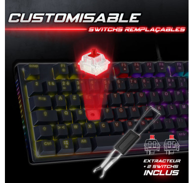 Clavier mécanique spirit of gamer XPERT-K250 - Black