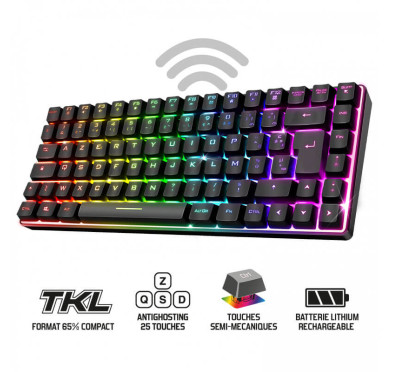 Clavier semi-mécanique sans fil spirit of gamer ELITE-K70 TKL - Noir