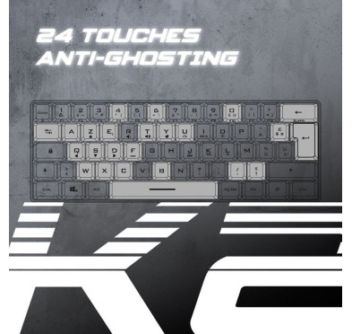Clavier Gamer semi mécanique spirit of gamer PRO-K2 white - format TKL