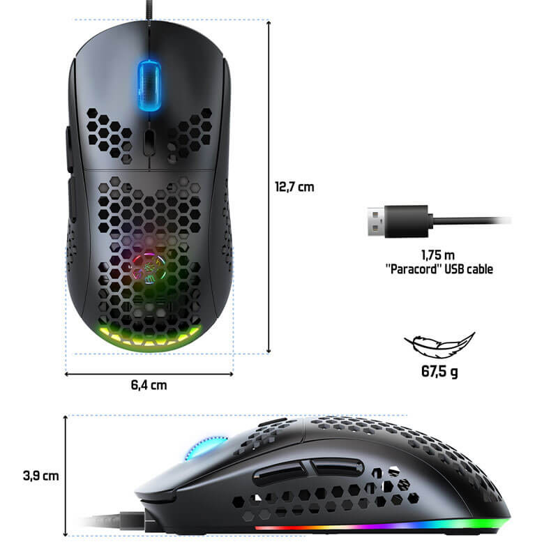Souris Gamer Spirit of Gamer PRO-M4 Black (12800 dpi) Souris Gamer Spirit of Gamer PRO-M4 Black (12800 dpi)
