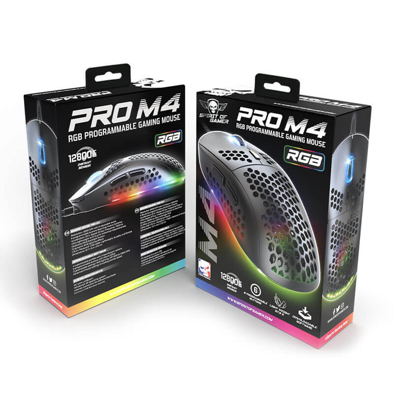 Souris Gamer Spirit of Gamer PRO-M4 Black (12800 dpi) Souris Gamer Spirit of Gamer PRO-M4 Black (12800 dpi)