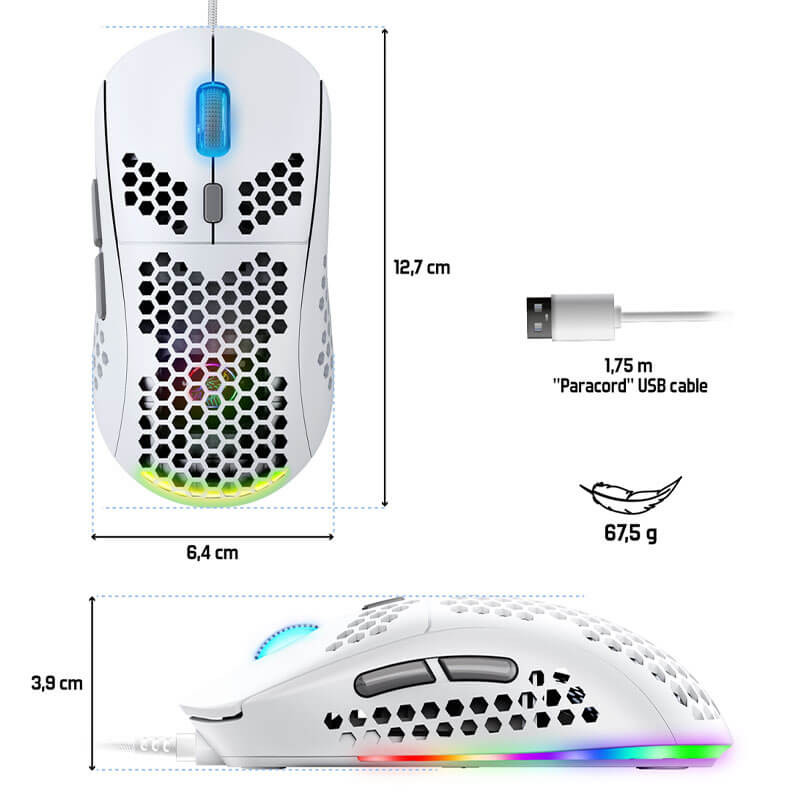 Souris Gamer Spirit of Gamer PRO-M4 White (12800 dpi) Souris Gamer Spirit of Gamer PRO-M4 White (12800 dpi)