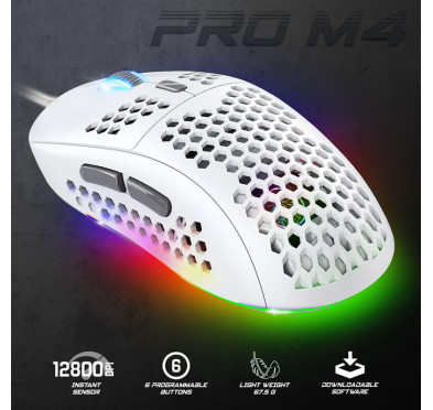 Souris Gamer Spirit of Gamer PRO-M4 White (12800 dpi)