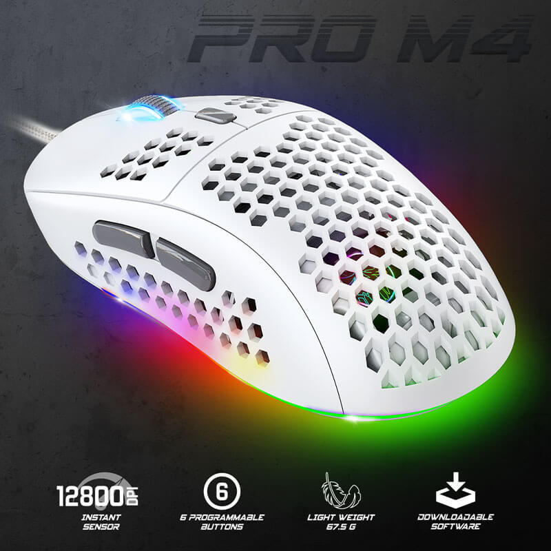 Souris Gamer Spirit of Gamer PRO-M4 White (12800 dpi) Souris Gamer Spirit of Gamer PRO-M4 White (12800 dpi)